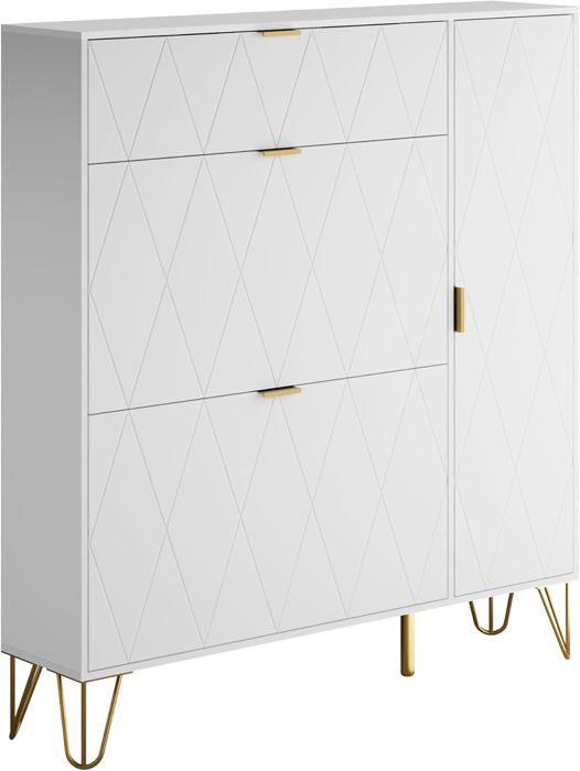 GOOBUY Armoire à Chaussure Inclinable Meuble à Chaussure Rangement Chaussure