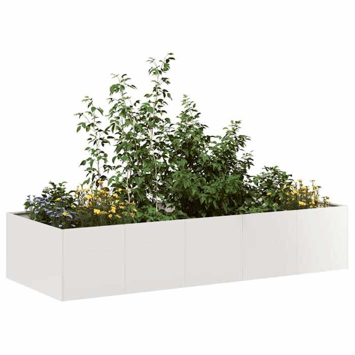 vidaXL Jardinière 200x80x40 cm Acier Inoxydable - vue 2