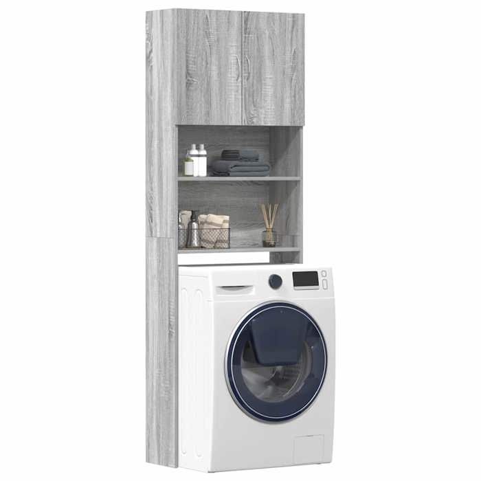 FAF-NEUF* Meuble de machine à laver/armoire de blanchisserie - Sonoma gris - bois dingénierie JUIN12982556