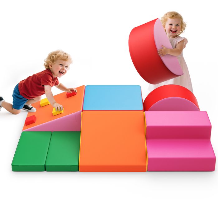 8 Blocs de Construction - modules de motricité - Jouets éducatifs - Parcours motricité Enfant Mousse EPE polyuréthane