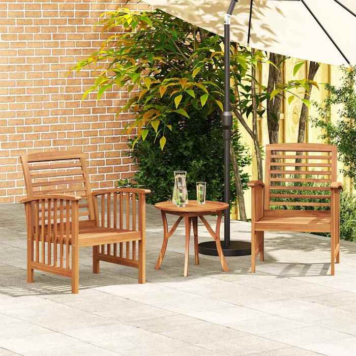 &Mode Lot de 2 fauteuils relax/ Chaises de jardin - style moderne - Bois dacacia massif Sale776974