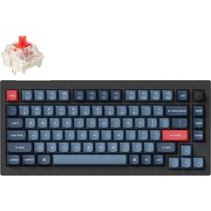 Clavier gaming - KEYCHRON - V1 Max - Rétro-éclairé RGB - Switch Red - Sans fil Bluetooth