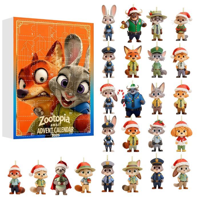 Calendrier De L'Avent 2025 – 24 Pendentifs Chat En Acrylique Scintillant, Décoration De Noël à Collectionner