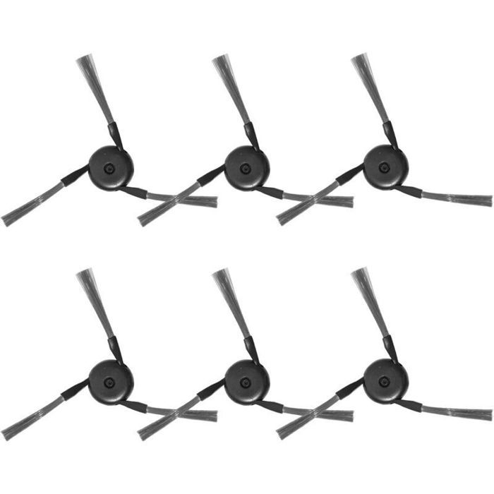 Brosses latérales pour aspirateur - ZOR - 6 pièces - Compatibles Dreame D20 Pro Plus - Compatibles L50/L40 Ultra