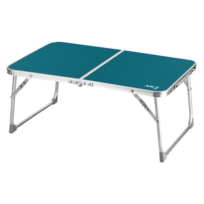Table de camping pliable - NILS CAMP - NC3402 - Bleue - 40x60x25 cm - Charge maximale 20 kg - Plateau MDF