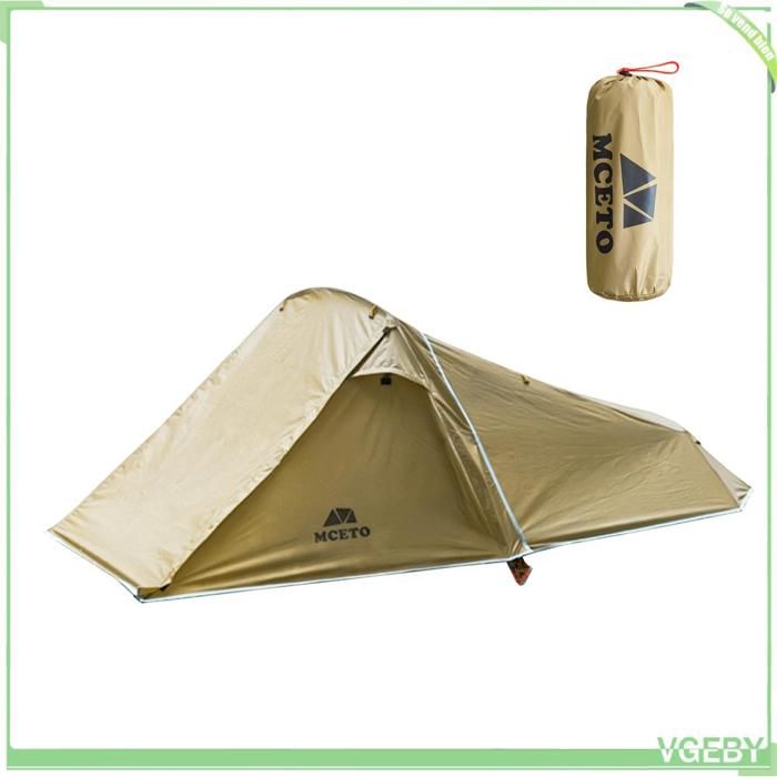 Fafeicy Tente de randonnée double couche Tentes de randonnée doubles couches tente de camping légère pour sport moustiquaire Brun