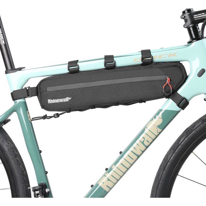 Sacoche pour cadre de vélo sacoche triangulaire imperméable sous tube supérieur pochette de rangement dangle 2 1 L noir