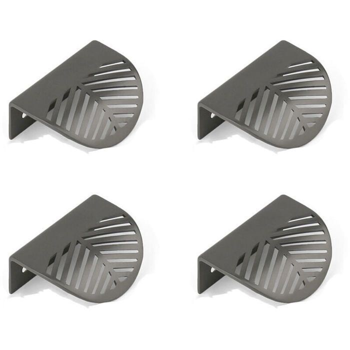 4pcs Forme des Feuilles Cabinet Pulls Laiton Noir Poignées De Meubles De Cuisine Porte De Cuivre Tirettes De Tiroir