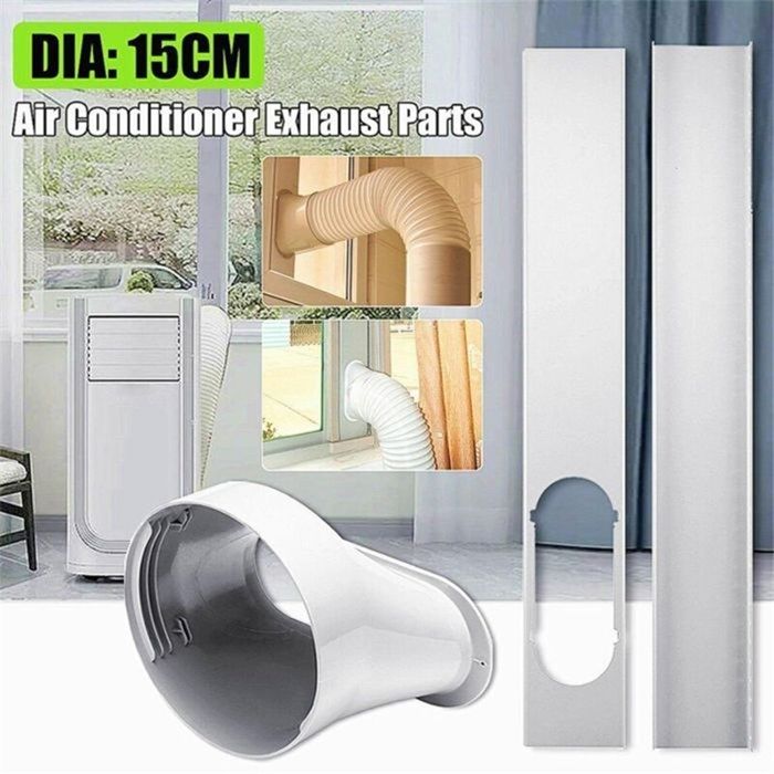 Kit calfeutrage climatiseur Fenêtre climatiseur mobile - Pour climatiseur portable - Tuyaux 15 cm diamètre