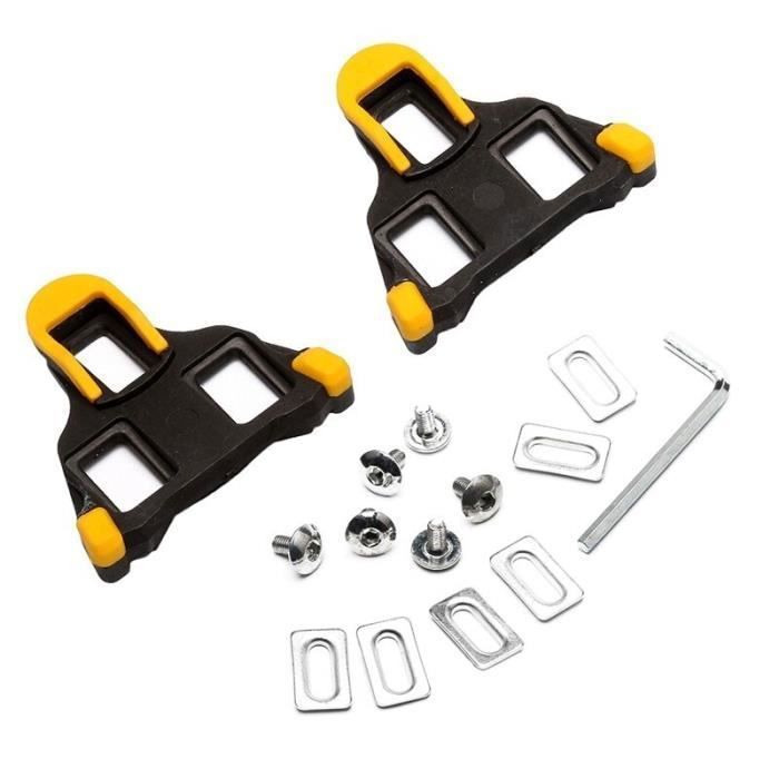 Pédales de vélo - Shimano - SM-SH11 SPD-SL - Cales autobloquantes - Couleur Jaune - Montage facile