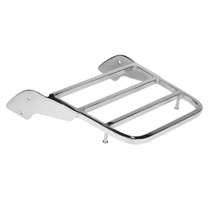Gaeirt Porte-Bagages De Siège Arrière Moto - Revêtement Poudre Argent Placage Soudé Robuste