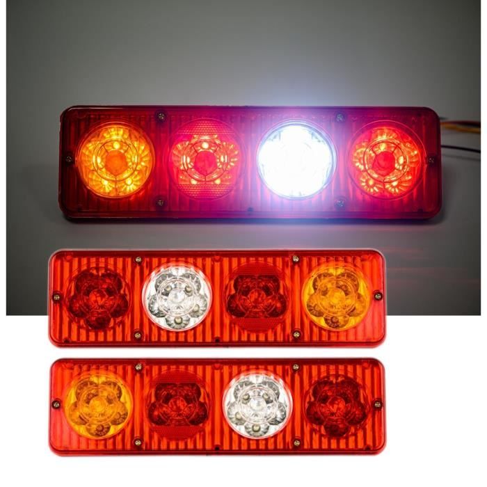 12V LED x 2 FEUX LAMPES CAMION REMORQUE PLATEAU CARAVANE FOURGON *20 LED