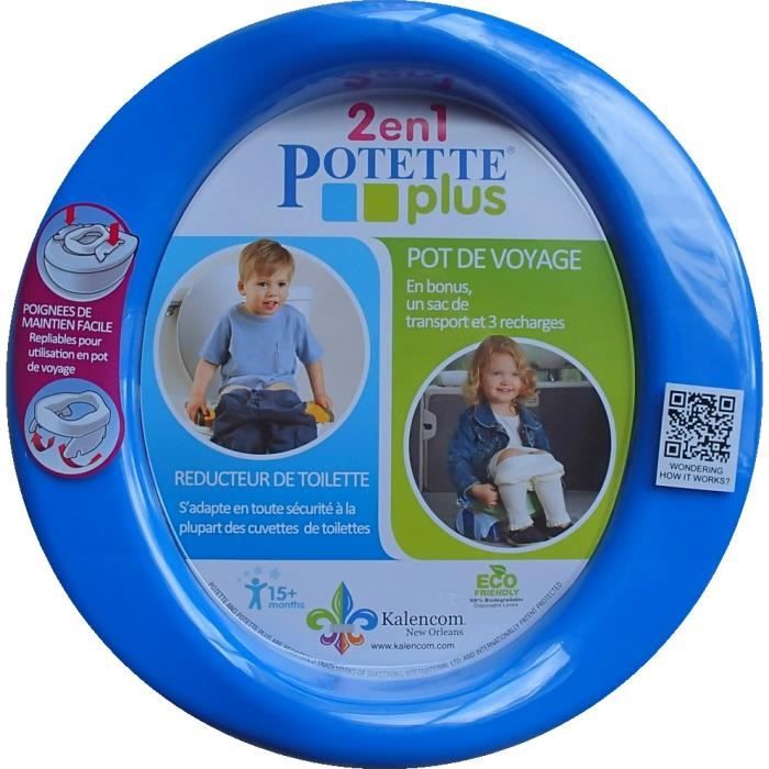 Pot pliable de voyage Potette Plus, réducteur de toilette