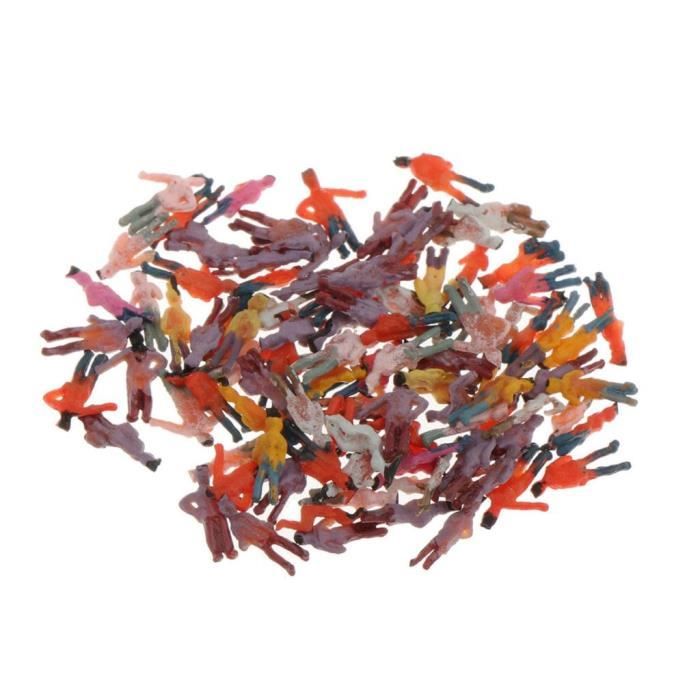 Lot 100 Figurines Blanches 1:100 – Mini Personnages Non Peints Pour Maquettes & Maisons De Poupée
