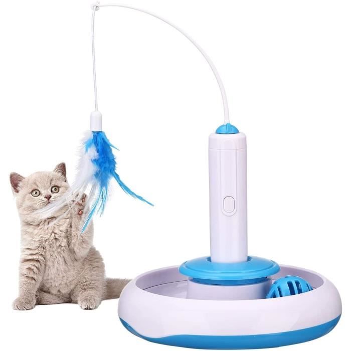 Comparer les prix de Jouet interactif pour Chat - ZGEER - Plume rotative électrique à 360 ° - Bleu - ABS - Intérieur - Jeux