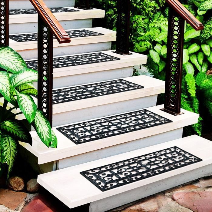 Casa Pura Colombo Marches D Escalier 25 X 75 Cm Caoutchouc Antiderapant Resistant A L Eau Lot De 5 Noir Achat Vente Echelle De Piscine Casa Pura Colombo Marche Cdiscount