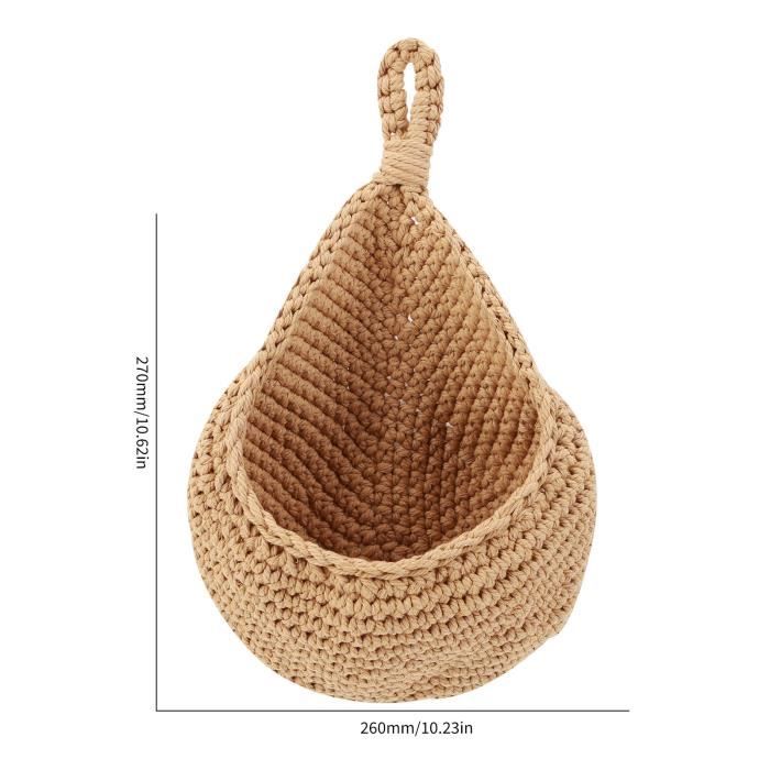 Panier Mural En Osier Pour Ail Et Gingembre – Rangement épices, Légumes – Déco Cuisine Pratique, Suspendu