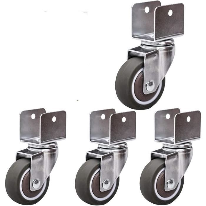 MUCKLILY 16pièces Roulettes Pivotantes Auto-adhésives Roulettes Mini Universelles Pour Meubles Et Poubelles Accessoires De Boîte à Rangement Résistants