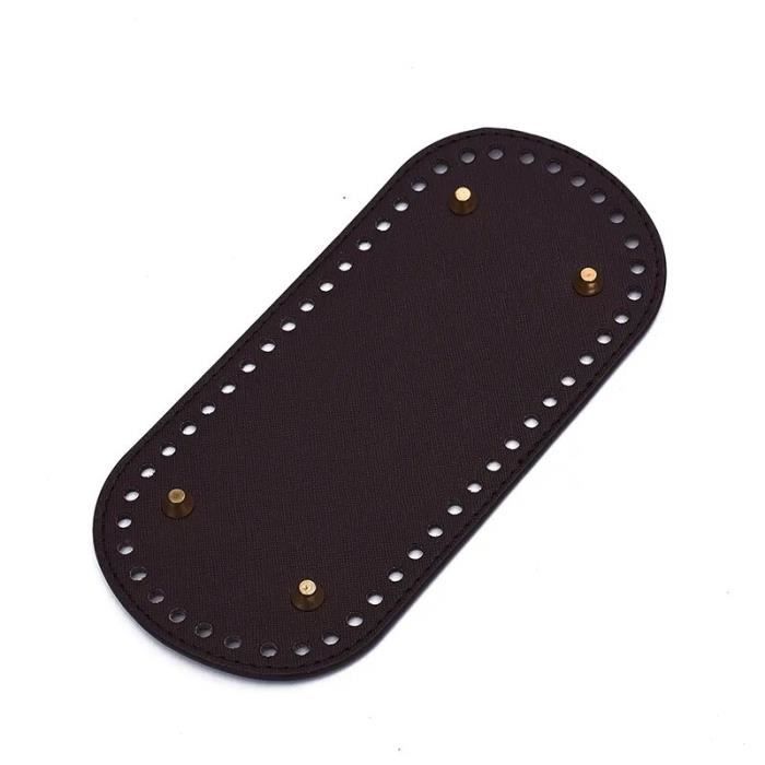Lot De 5 Fonds De Sac En Cuir PU - Dimensions 22x10 Cm, Avec Trous Pour Crochet - Base Pour Sacs DIY, Coussins