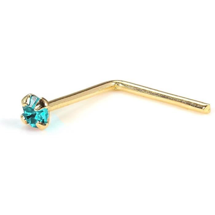 Piercing Nez Or Blanc 750 & Oxyde de Zirconium - Lumiosa - Ocarat