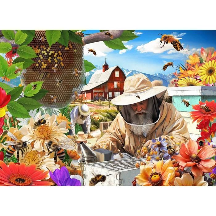 Puzzle 1000 pièces : Ferme dapiculteur