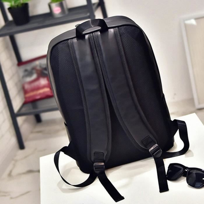 Sac A Dos Sac A Dos Casual En Cuir Pour Homme Et Femme Noir Achat Vente Sac A Dos 2009340715122 Cdiscount