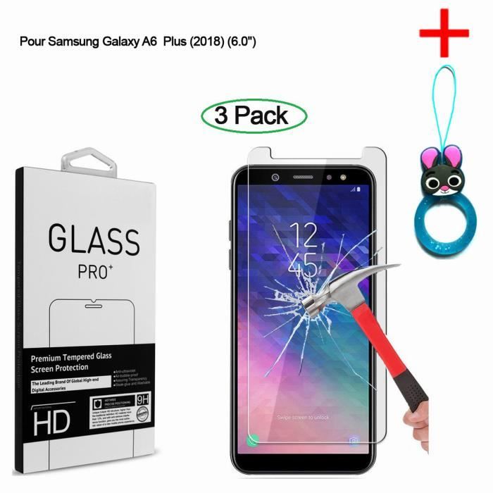 Pour Samsung Galaxy A6 Plus 2018 Verre Trempé d'écran Protection Écran Film  Protecteur Samsung A6 Plus 2018 (3 Pack) - Cdiscount Téléphonie