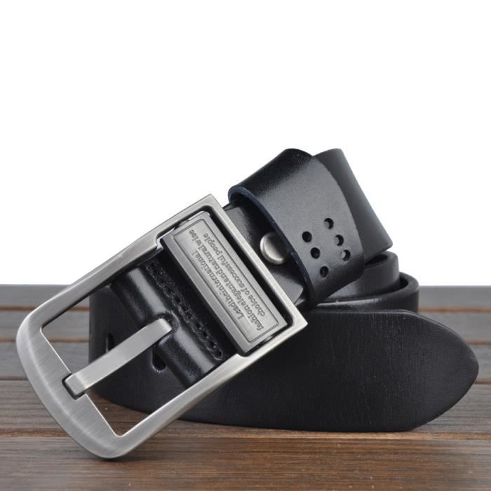 Ceintures En Cuir PU LUFFLOK - Lot De 2 (noir Et Marron), Ajustables, Boucle Dorée, Pour Femmes Et Hommes - 5