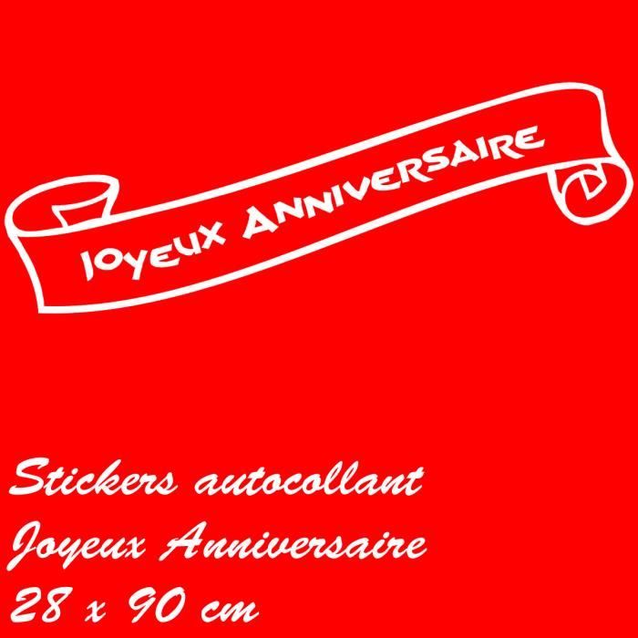 Stickers Autocollant Joyeux Anniversaire 90 Cn En Blanc Cdiscount Maison Stickers Autocollant Joyeux Anniversaire 90 Cn En Blanc Cdiscount Maison