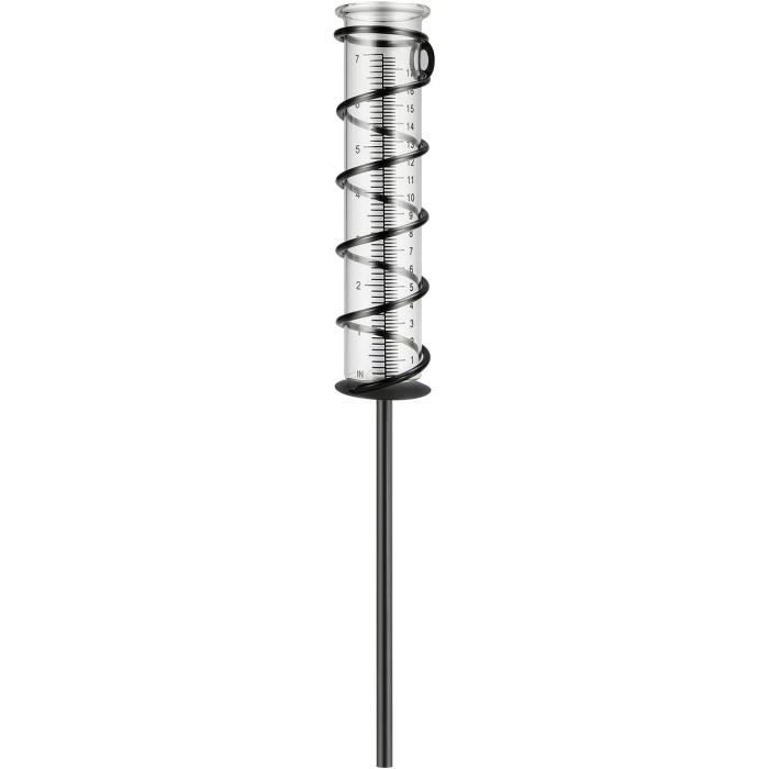 Pluviomètre Extérieur LUTER - Échelle 15cm Avec Pic Métal - Pour Jardin, Pelouse Ou Balcon