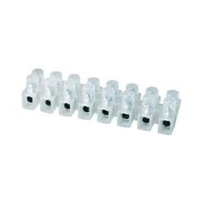 1 barette de 12 dominos souple connexion électrique 4mm² BLANC NEUF