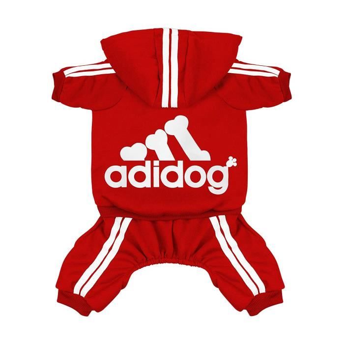 Red Dog Clothes M 2 3KG Adidog sweat a capuche pour chien vetement de printemps pour animal de compagnie joli petit chien Ch Cdiscount