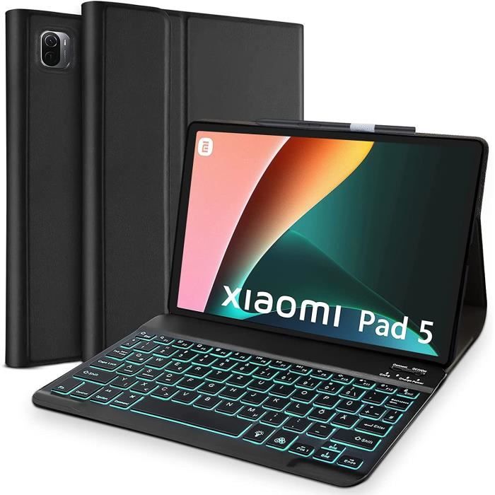 JADEMALL Coque Clavier Pour Samsung Galaxy Tab S9 FE 10.9"/Tab S9 11" 2023, AZERTY Français