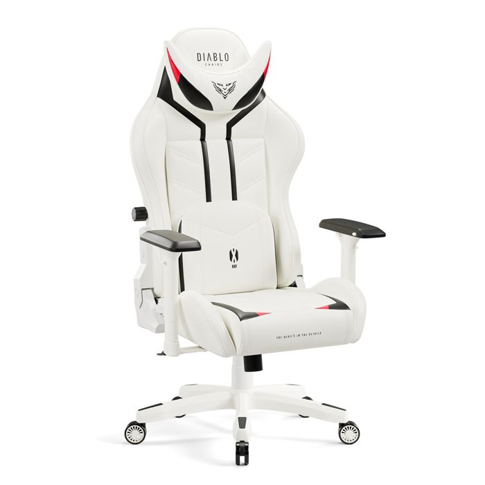 Diablo X Ray Chaise Gaming Fauteuil de Gamer de Bureau Accoudoirs 4D Skaï Perforation Oreiller Cousin Lombaire - vue 4