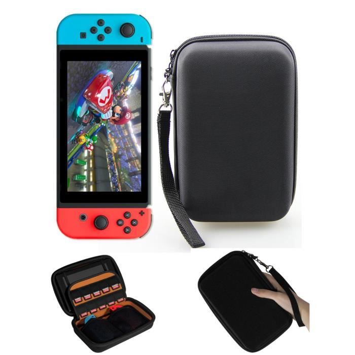 Housse Nintendo Switch Pochette De Rangement Et De Transport Case Rigide 10 Emplacements Pour Ranger Les