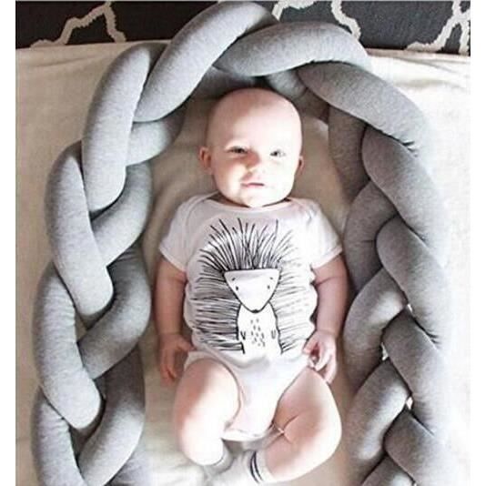2m Tour De Lit Bebe Coussin Serpent Coussin Tresse Pare Chocs Velours Tour De Canape Souple Gris Cdiscount Puericulture Eveil Bebe