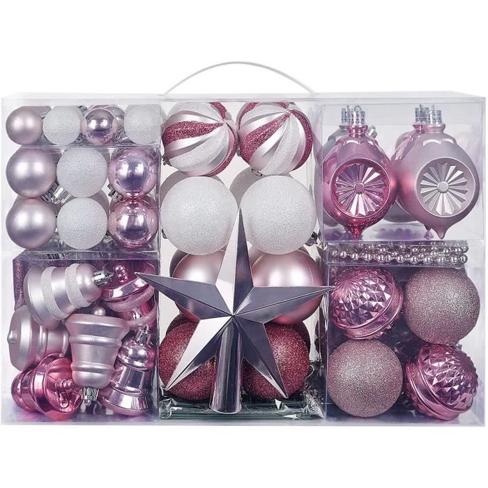 36 Boules De Noël Décoratives - Or, Argent, Rouge - Brillant, Mat Et Pailleté - 5cm - Pour Sapin Et Déco De Fête
