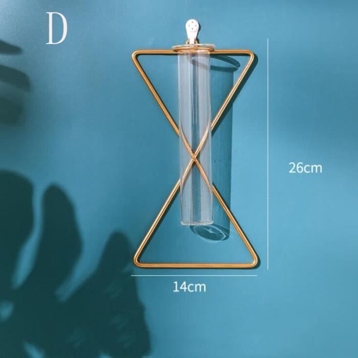 Ré Vase en verre mural, décoration murale, Vases à fleurs suspendus