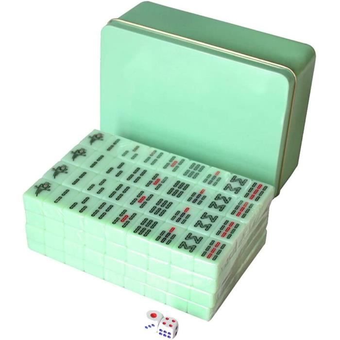 Jeu De Mahjong Chinois Avec Étui De Transport Jeu De Loisirs Pour La Famille Jeu Chinois[q2879