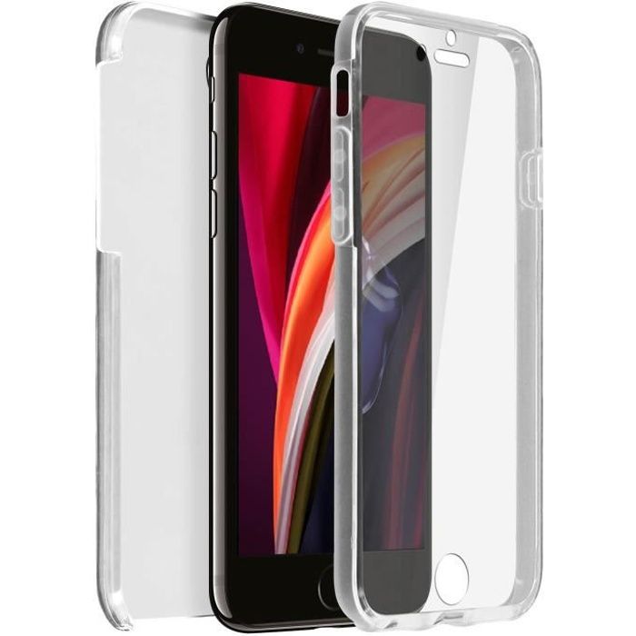 Coque iPhone SE 2020 Intégrale Protection Avant Arrière 360 - Transparent