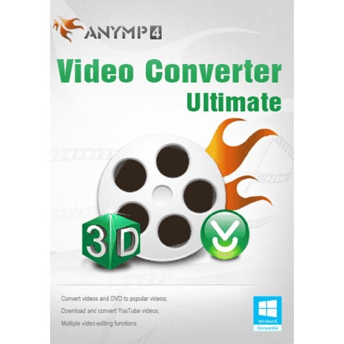 Convertisseur vidéo AnyMP4 Video Converter avec licence [Windows]
