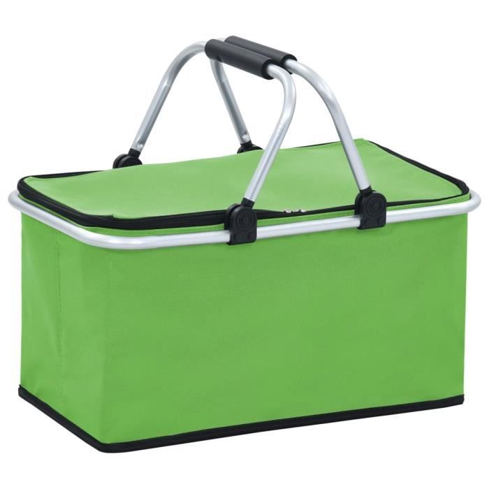 LIZ Sac isotherme pliable Vert 46x27x23 cm Aluminium Cdiscount