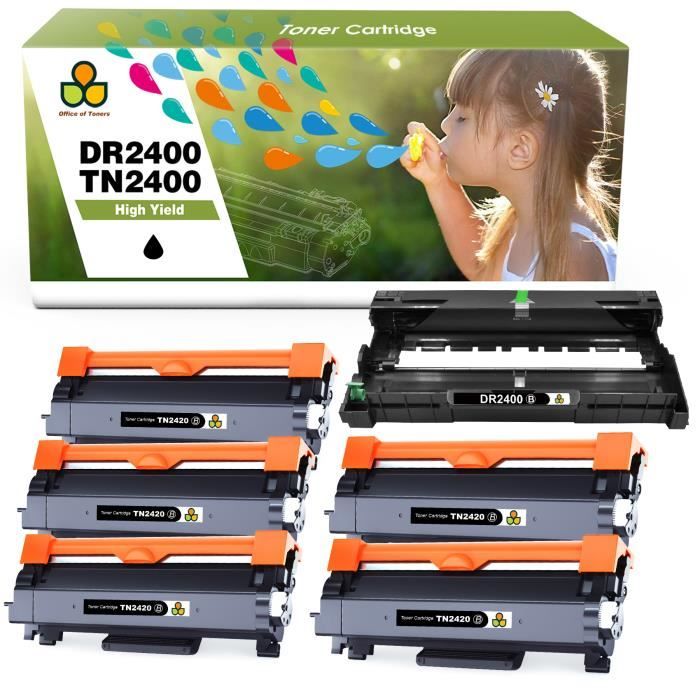 SHEENGO TN2420 TN-2420 Lot de 2 Cartouches d'encre compatibles avec