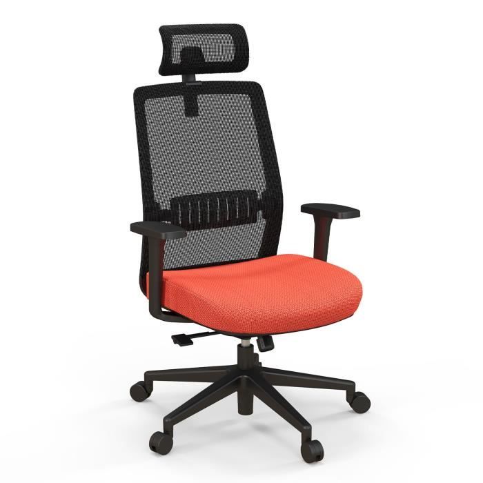 COSTWAY Fauteuil de Bureau Ergonomique Hauteur dassise Réglable 36-46 cm avec Soutien Lombaire Appui-Tête 3D Charge Max. 180kg COSTWAY Fauteuil de Bureau Ergonomique Hauteur dassise Réglable 36-46 cm avec Soutien Lombaire Appui-Tête 3D Charge Max. 180kg