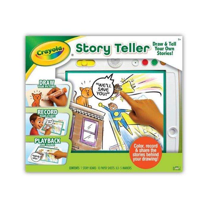 Coffret histoires à colorier CRAYOLA Story Teller Dessin créatif Enregistrement vocal