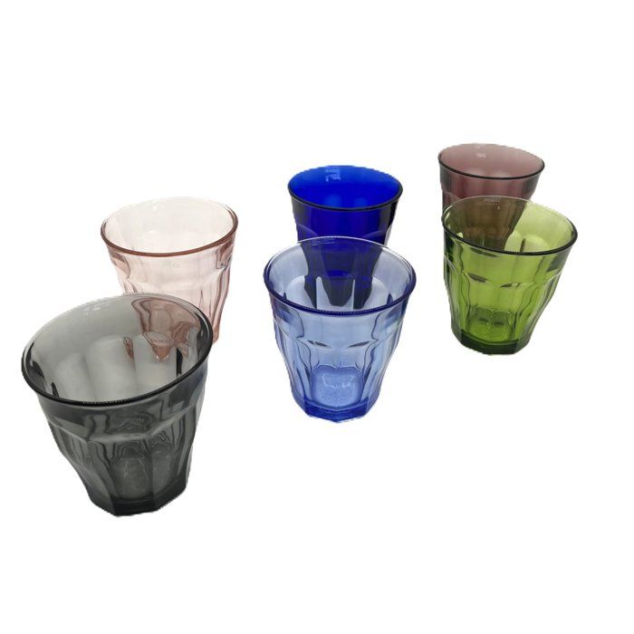 Lot de verres DURALEX Picardie Panaché 25 cl 6 couleurs Verre trempé