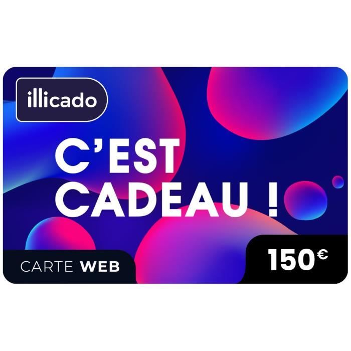 Carte cadeau numérique ILLICADO d'une valeur de 150€ utilisable dans plusieurs enseignes