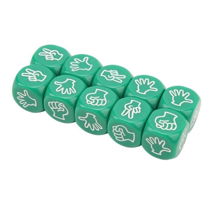 Omabeta dés de jeu de devinettes Jeu de dés à 6 faces, 10 pièces