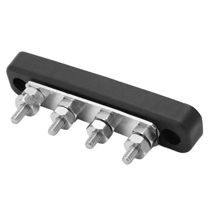 Barre Omnibus Bloc Distribution Alimentation M8 Acier Inoxydable Nylon Noir Pour Voiture