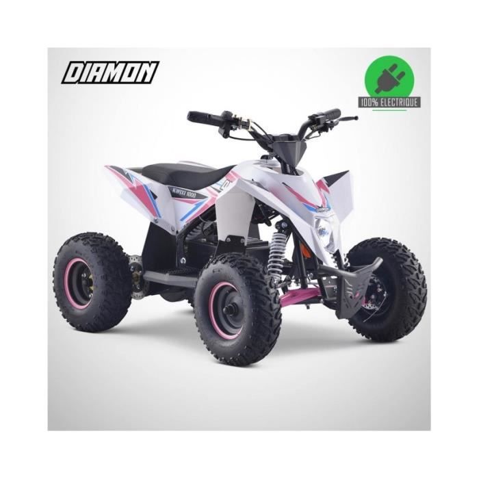 Pocket Quad Electrique Enfant KWIXI 1000W - - sans montage et mise en routesans montage et mise en route Rose-